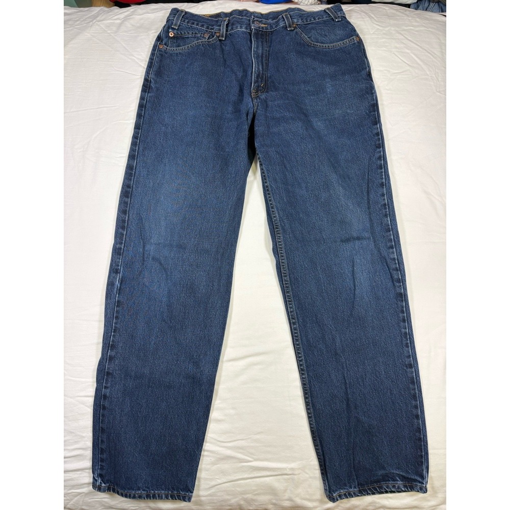Vintage Levis 550 Jeans Mens 36x32 Medium Blue Relaxed Fit Tapered Leg Denim 90s